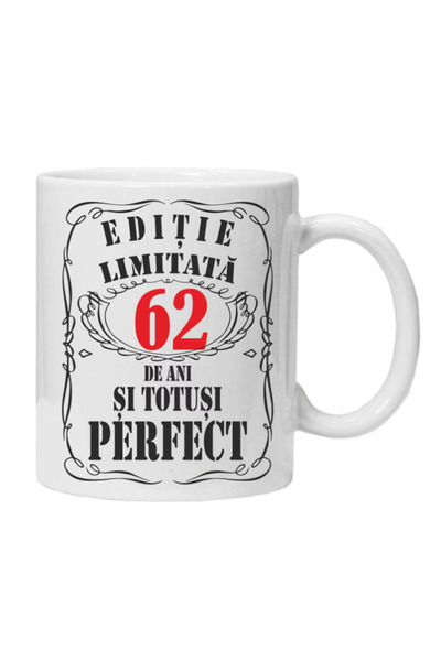 OEM Cana albă personalizată „ediție limitată”, 62 ani, INOVATIX®. 330 ml
