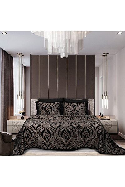 Lidoma Home ALYONA SONIL CIFT KISILIK țesătură pichet SET NEGRU