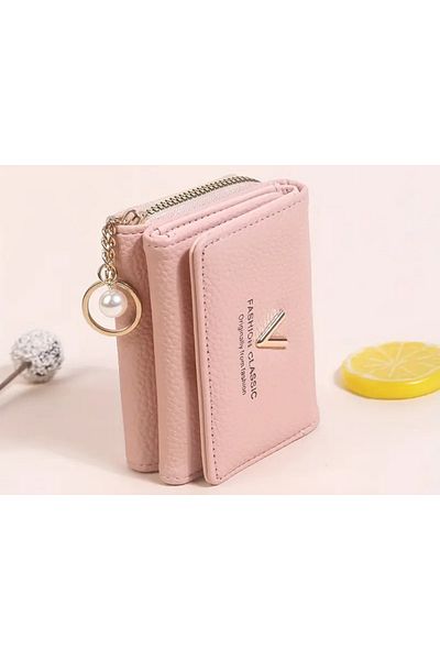ELİŞİ MODA Convenient Mini Women's Wallet with Zipper, Magnet, Gift, Suitable for Daily Use