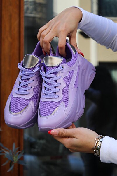 BeBeQ Store Camalia Lilac SandAaş Pantofi sport cu șireturi pentru femei