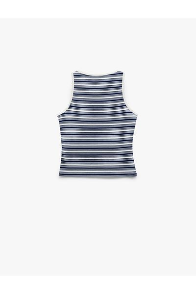 Koton Ecru Women's Sleeveless T-Shirt 5Sal30050Ik