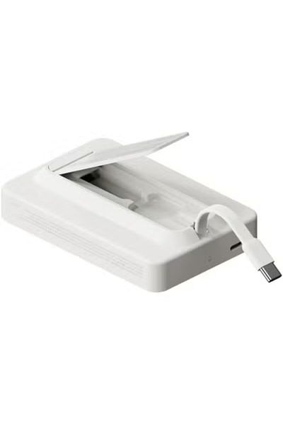 Momax 1-Power X PRO+ 10000mAh Magnetic Wireless Power Bank with Stand and Built-in USB-C Cable White