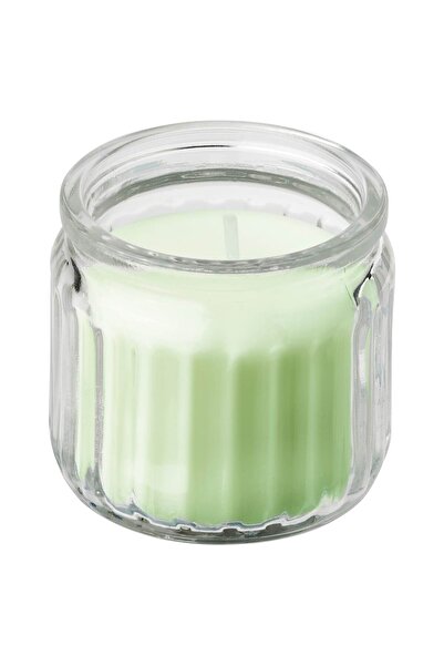 IKEA شمعة IKEA LÖVSKOGSLUND برائحة التفاح في كأس، 5×5 سم، مدة احتراق 12 ساعة