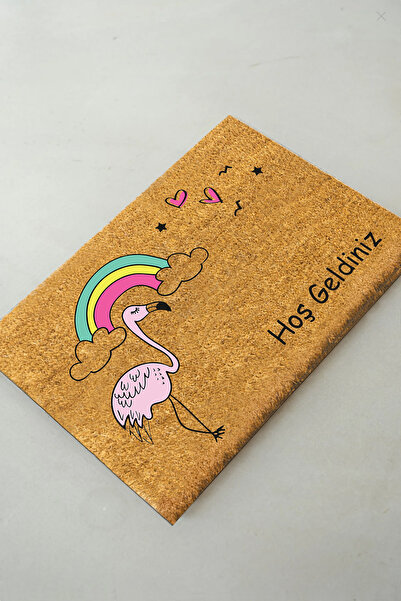 Chilai Home سجادة كوكو مينكوا الطبيعية غير اللامعة، سجادة باب أمامية بشعيرات مقاس 40 × 60 سم