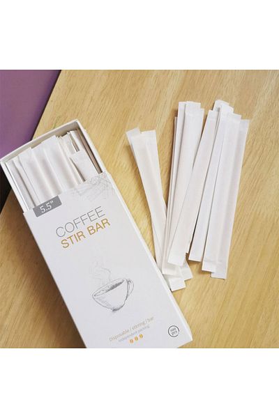 MIBRU Wooden Stir Sticks – 500pcs Eco-Friendly Disposable Coffee & Tea Stirring Sticks