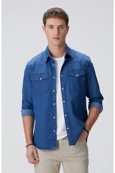 Network Antrasit Non-Denim Gömlek