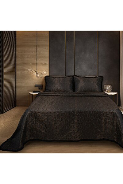 Lidoma Home Fiona Jacquard Double Size Pike Set Black