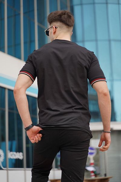 Madmext Tricou negru Basic pentru bărbați