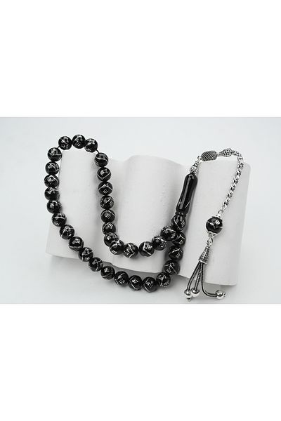 Skygo Oltu Stone Sphere Model Single Zigzag Nine Diamond Embroidered Rosary