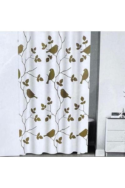 Generic Shower Curtain For Bathroom 178x183cm With 12 Pcs Plastic Hooks