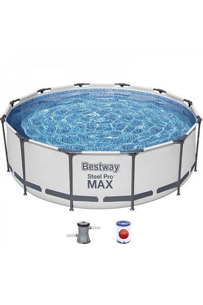 BESTWAY Round lead column pool with filter 3.66 x 3.66 x 1 m