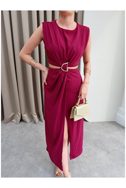 ESRAHELVACI Φόρεμα με χρυσή πόρπη με λεπτομέρειες