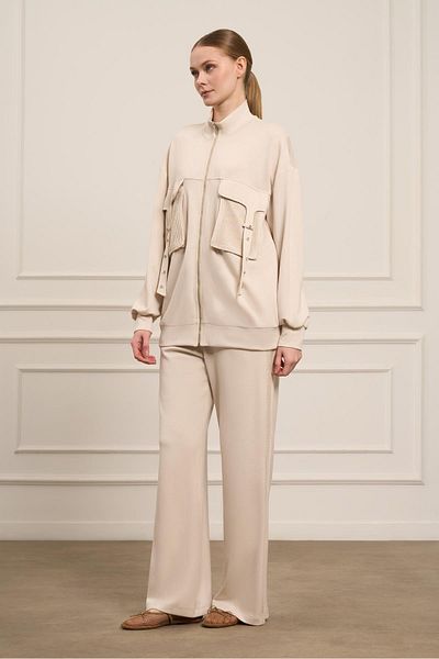 FTZ WOMEN Costum pantalon de damă bej 31071