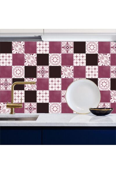 Bigaimaj Сучасна плитка з візерунком - фольга з візерунком троянди, кухонна с...