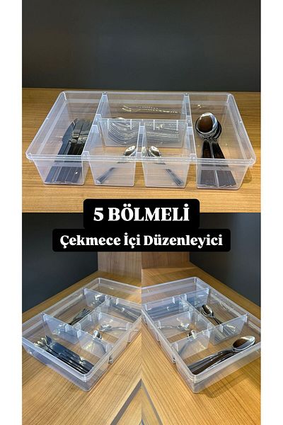 Bayev Nova 5 Διαμερίσματα Συρτάρι Organizer Κουτί μαχαιροπήρουνων χωρίς κάλυμμα - Organizer κουζίνας