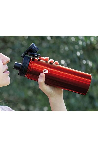 Berlinger Haus 18/10 stainless steel sports bottle Burgundy Metallic Line 0.54 l