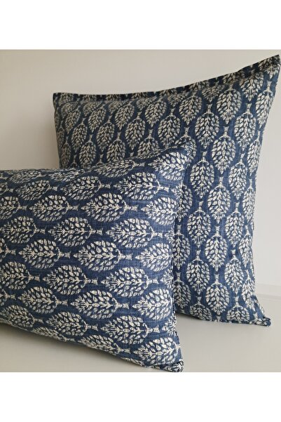 Fabric by Gülçin KOTON PAMUKLU KUMAŞ LACİVERT RENK KOZALAK DESEN KIRLENT KILIFI