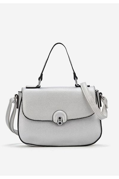 B T Shoes Geanta Crossbody Brenna argintie