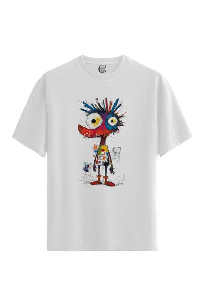 Color Luxe Crazy Art - 100% Cotton Women's White T-Shirt - Premium Quality