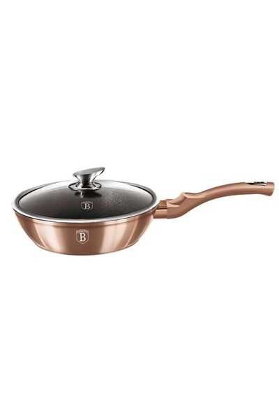 Berlinger Haus Tigaie adâncă cu capac 24 cm Rosegold Metallic Line