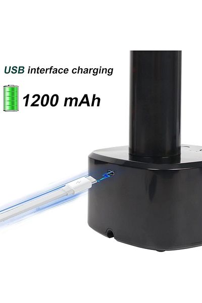 COOYA Desktop Electric Water Dispenser, with USB Charging, for 1-5 Gallon & Universal Bottles (Black)