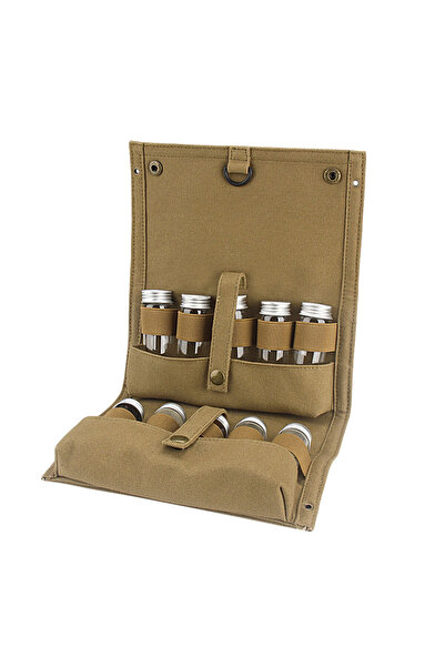 MIBRU مجموعة تخزين حبوب القهوة من ١٠ قطع - برطمانات زجاجية بأغطية خشبية وحقيب...