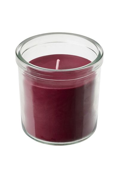 IKEA IKEA STÖRTSKÖN Scented Candle in Glass, Berries/Red, 9x8 cm, 40 Hr – IKEA