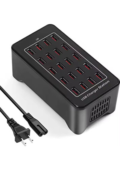 qasul 100w 20-port Usb Charger Statıon 20 Port Usb Şarj Istasyonu Çoklu Şarj ...
