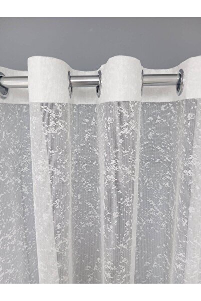 Taç Rustic Snowy Tulle Eyelet Curtain