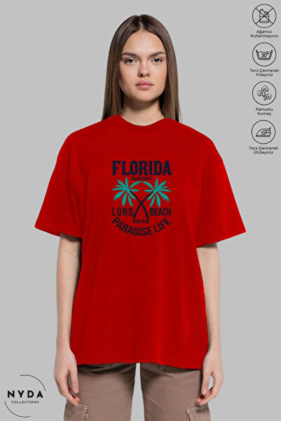 Nyda Collections Unisex majica kratkih rukava sa okruglim izrezom, Florida pr...