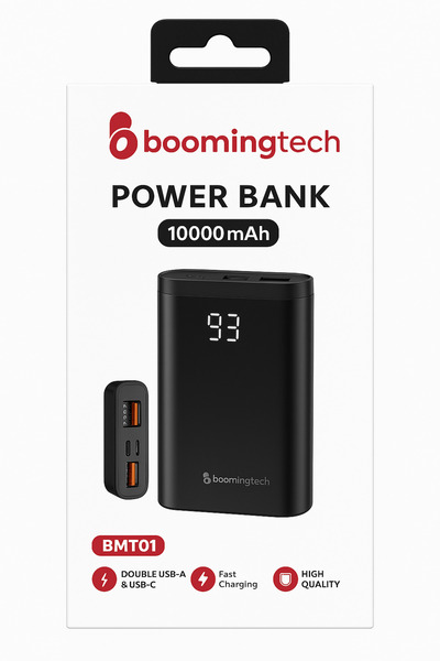 Store 10000 mAh Powerbank 22,5 Watt Hızlı Şarj Özellikli, 1 Type-C ve 2 USB Ç...