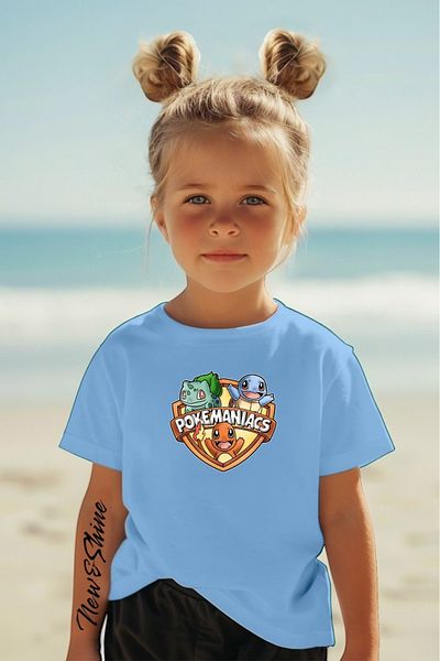 New Shine 1 tricou este un cadou pentru achiziții de 6 și peste în coș - Tricou pentru copii oversize cu imprimeu Pokemanıacs