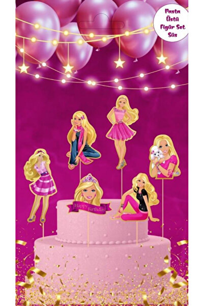 party world Pasta Üstü Figür Kürdan Süsleri – 6’lı Paket | Temalı Parti Cupca...