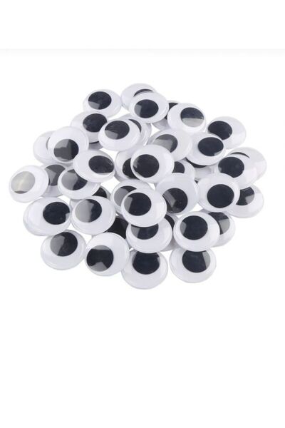 OZN AKSESUAR 50'li Oynar Göz DIY Yapışkansız siyah 20mm