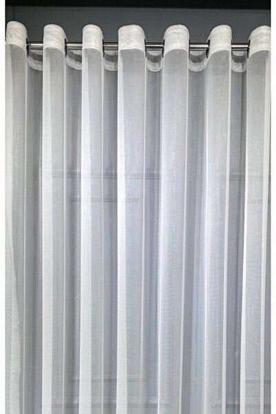 farbateks Silver Gray Marble Patterned - Rustic Eyelet Tulle Curtain with Glitter Leaves