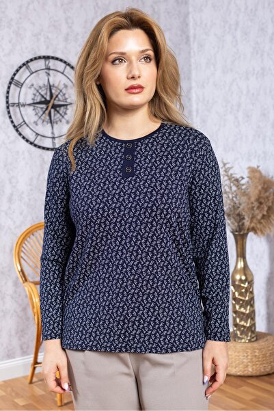 Mutlu City Γυναικείο νέο μοντέλο υψηλής ποιότητας μπλούζα με στρογγυλή λαιμόκ...