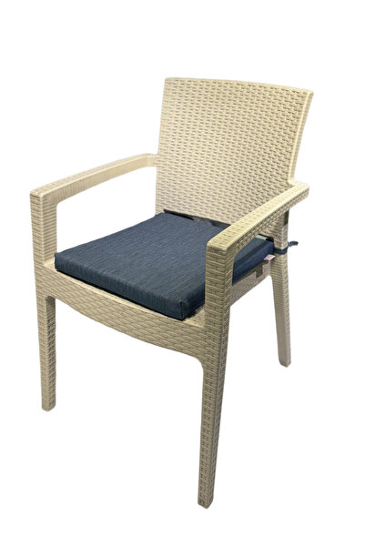 Derya Ticaret Sandalye Minderi Keten 4 Adet 40x45 Cm