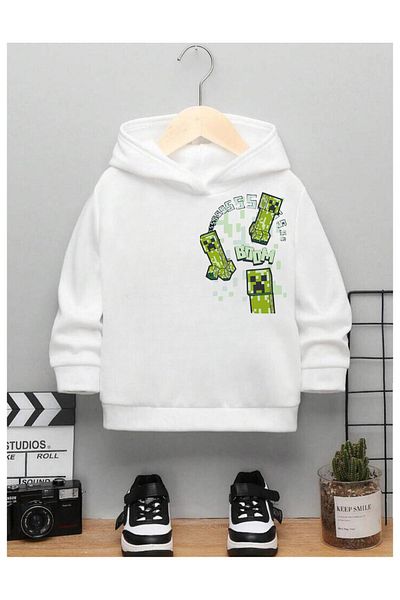 Massgai Unisex Kids Creeper Boom Printed Special Cotton Hooded Sweatshirt