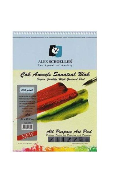 Alex Schoeller Spiralli Resim Defteri 200 gr 20yp
