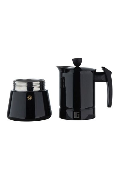 Bergner Fierbător espresso 6 căni cupru negru cu inducție