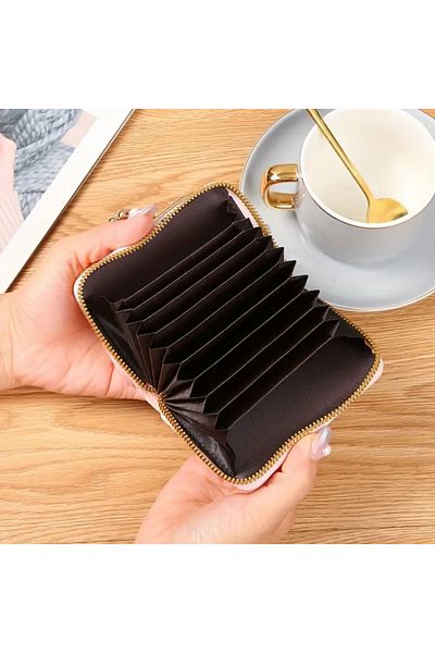 ELİŞİ MODA Convenient Mini Women's Wallet with Zipper, Snap Fastener, Gift