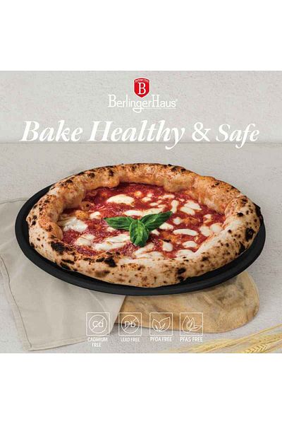 Berlinger Haus Tava pizza cu suprafata din titan 36 cm Colectia Matte Black