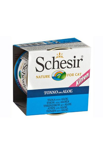 Schesir Kitten Canned Kitten with Tuna and Aloe Vera 85 Gr