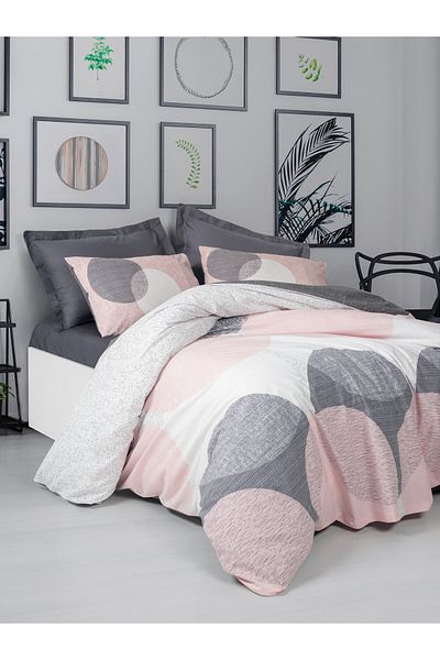 Cotton Box Gray Double Leron Bedding Set