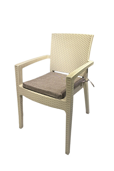 Derya Ticaret Sandalye Minderi Keten 4 Adet 40x45 Cm
