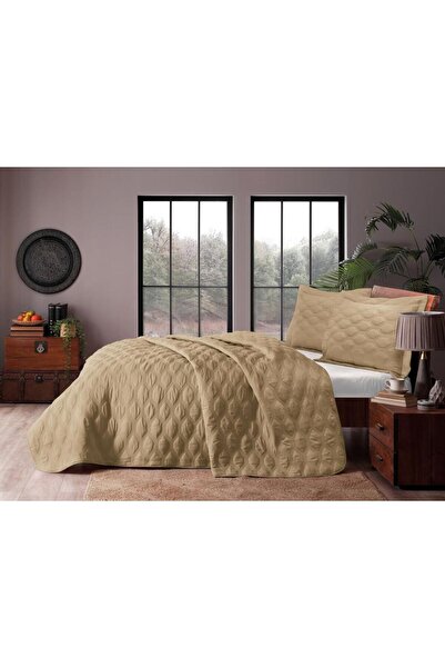 Taç Yatak Örtüsü Seti Marissa Gold Çift Kişilik