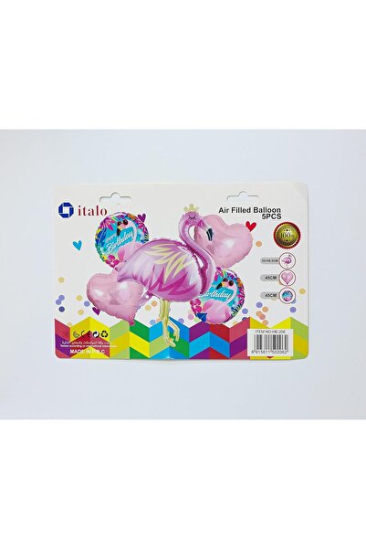 Generic Italo Flamingo Shaped Birthday Decoration Balloon 5-Pieces Set