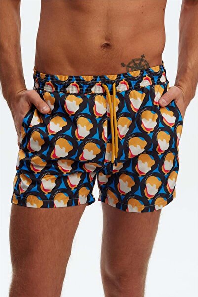 Louren Pantaloni scurți de baie cu model pentru bărbați