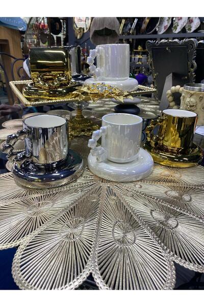 elif aksesuar Krd Çay Kahve Fincan Takımı 6 Lı