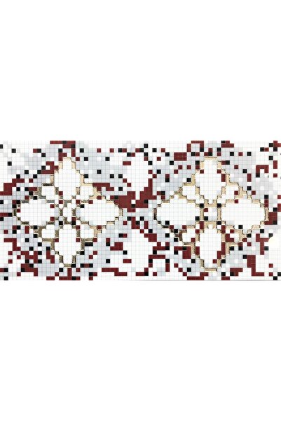 evdeniste MUTFAK TEZGAH ARASI SERAMİK GRANİT DEKOR MOZAİK BORDO GÜMÜŞ